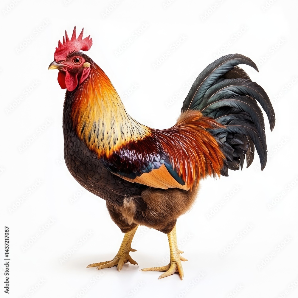 Fototapeta premium Realistic chicken on a white background,