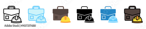 Employment multi style, mini illustration icon. use for modern concept, print, UI, UX kit, web and app development. Vector EPS 10, related to labor day, industry, worker.