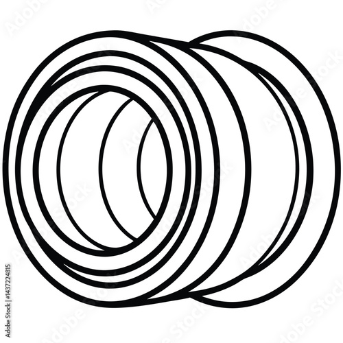 Simple Line Art Camera Icons for Photography Stock Photos