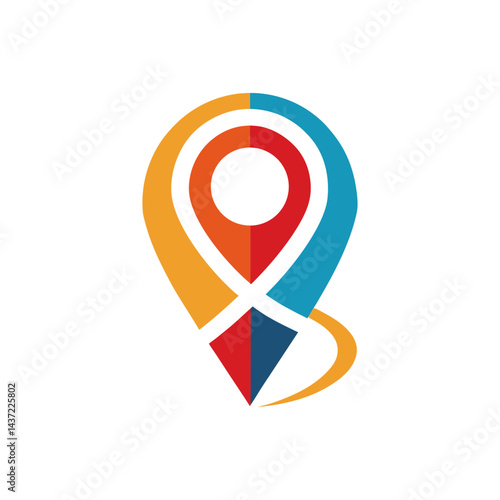 abstract map pin logo icon vector illustration Free Download abstract map pin logo icon vector illustration - GFXLoad