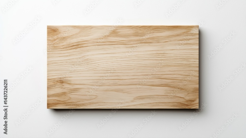 Naklejka premium Light Wood Cutting Board on White wood cutting board grain light wood blank background surface empty