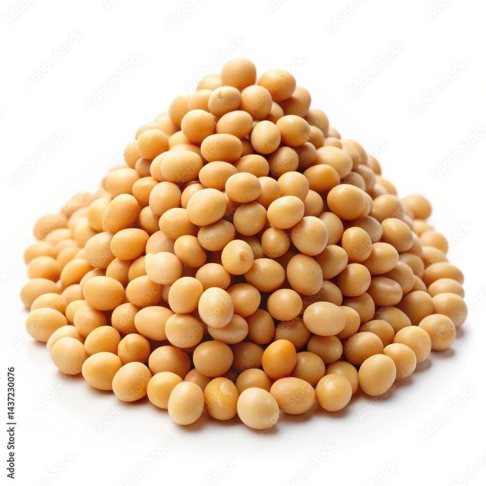 Pile Of Soybeans On White Background For Healthy Eating Concepts Pile Of Soybeans On White Background For Healthy Eating Concepts