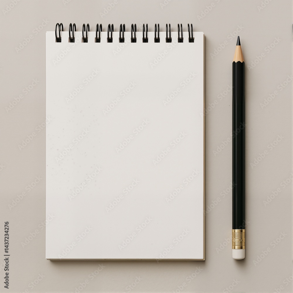 Blank Spiral Notebook with Pencil Blank Spiral Notebook with Pencil