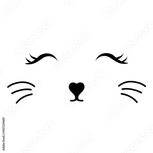 Rabbit Face Hand drawn
