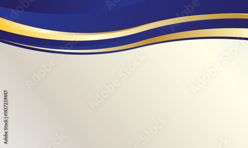 Blue and gold wave abstract background