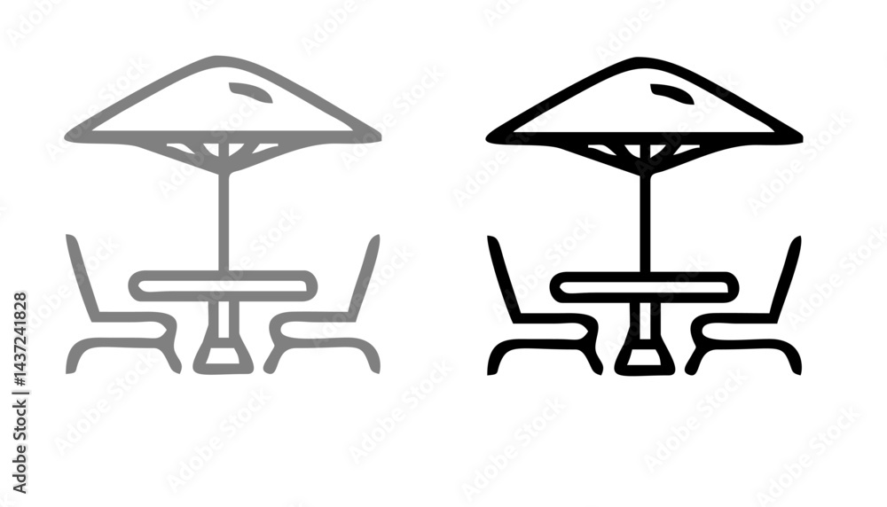 terrace icon Flat design on isolated background terrace icon Flat design on isolated background