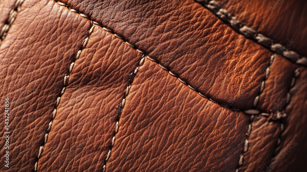 Luxury Brown Leather Bag Texture Background with Elegant Stitching, Exuding Sophistication and Craftsmanship Luxury Brown Leather Bag Texture Background with Elegant Stitching, Exuding Sophistication and Craftsmanship