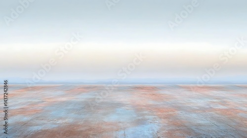 Peaceful misty horizon landscape