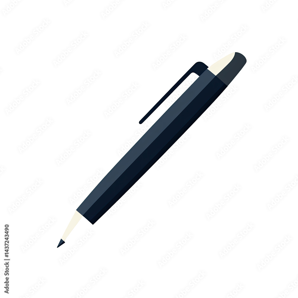 A simple, sleek pen icon with a white background.
A simple, sleek pen icon with a white background.