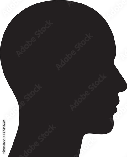 silhouette of a man with a head