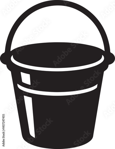 metal bucket isolated on white background