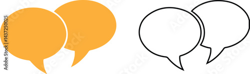 Minimal Thought Bubble Pack – Editable Cloud Icons , Thought Bubbles Vector Set – Editable Thinking Icons
