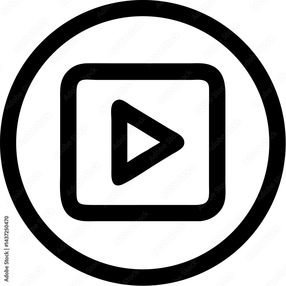 A video sign vector on pure white background. A video sign vector on pure white background.