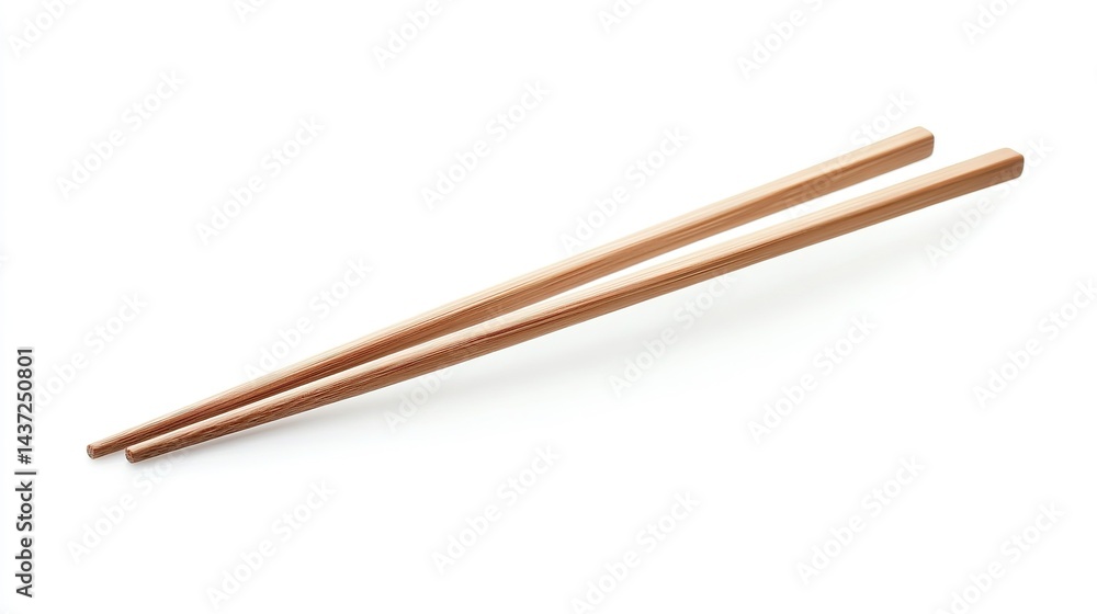 Wooden Chopsticks Isolated on White Background. Traditional Dining Utensils with Simple, Elegant Design. Wooden Chopsticks Isolated on White Background. Traditional Dining Utensils with Simple, Elegant Design.