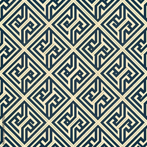 Greek key labyrinth pattern seamless vector pattern