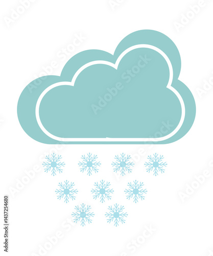 Cloud with Snowflakes Icon