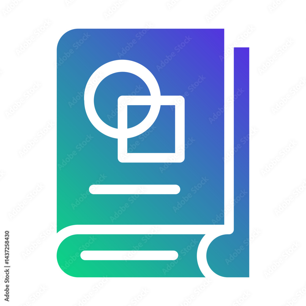 Pie Chart Book Flat gradient icon Pie Chart Book Flat gradient icon