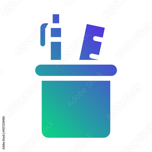 Pen Holder Flat gradient icon