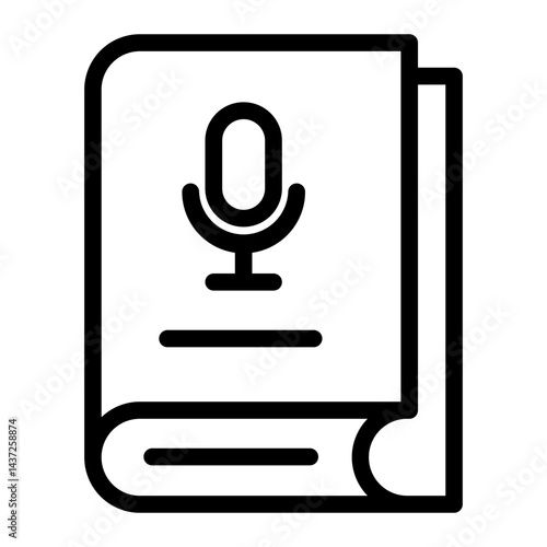 Podcast Book Line icon