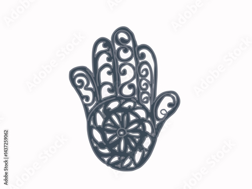 Illustration of the amulet hand of Fatima
