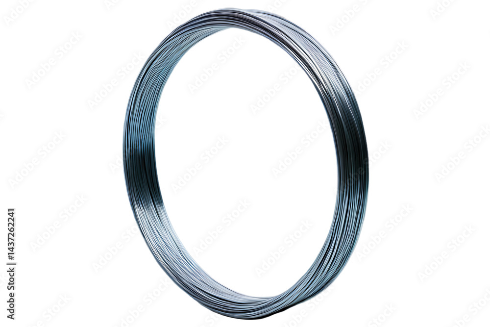 Silver Wire Ring on Transparent Background Silver Wire Ring on Transparent Background