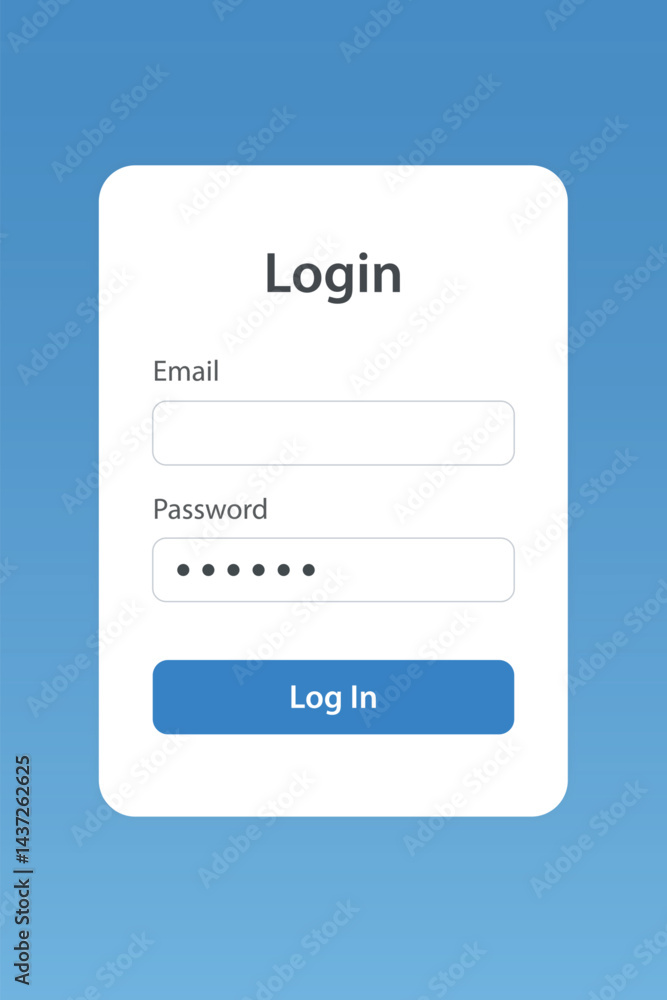 Modern Login Screen with Email and Password Fields