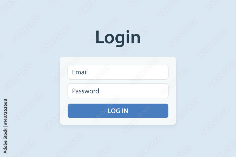 Modern Login Screen with Email and Password Fields