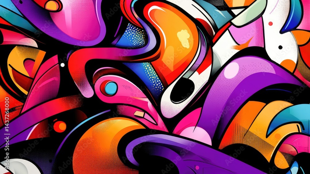 Obraz premium A colorful abstract painting with a lot of different colors