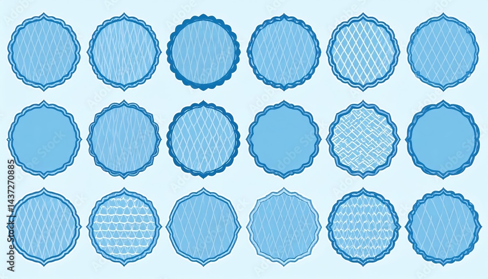 Frames Scalloped Vector Corrugated Bento Grid Shapes Set Frames Scalloped Vector Corrugated Bento Grid Shapes Set