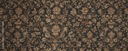 Intricate floral damask wallpaper in elegant, repeating pattern ,  pattern,  floral
