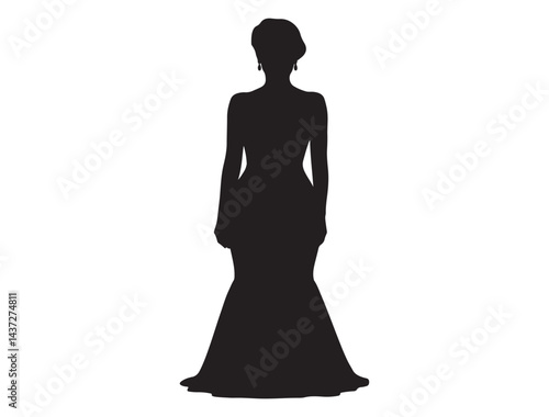 BURLESQUE SILHOUETTE WHITE BACKGROUND