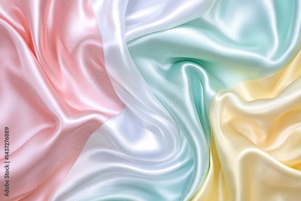 Obraz premium Smooth, Pastel Silk Drape