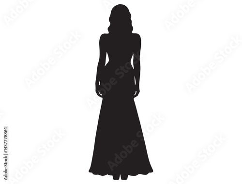 BURLESQUE SILHOUETTE WHITE BACKGROUND