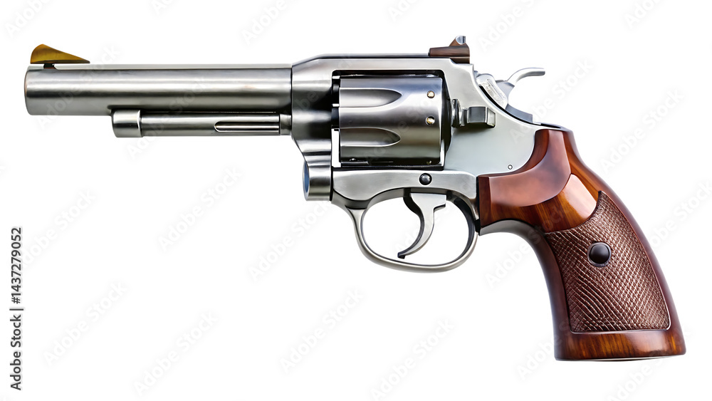 revolver isolated on white background Generative AI revolver isolated on white background Generative AI