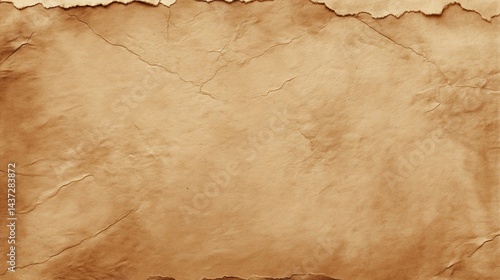Sepia Paper Texture Background with Aged Warm Tones and Natural Grain for Vintage and Historical Design Use