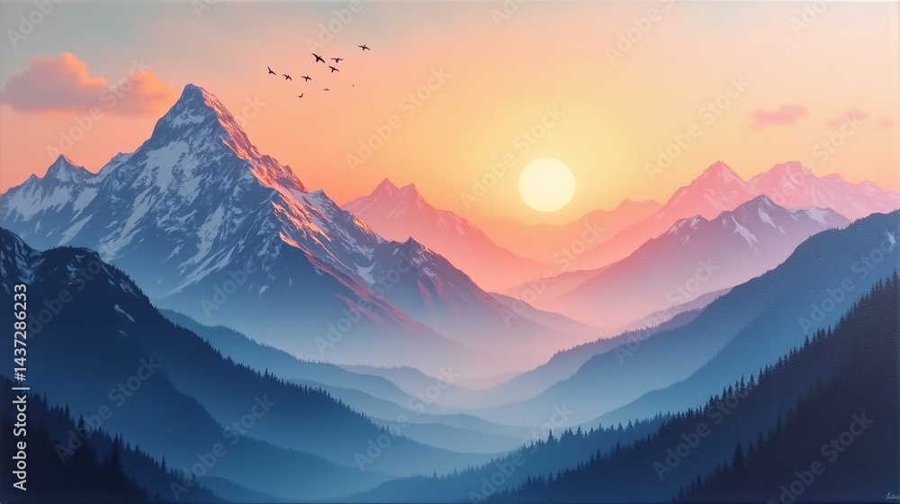Morning Majesty: Valleys and Summits Morning Majesty: Valleys and Summits
