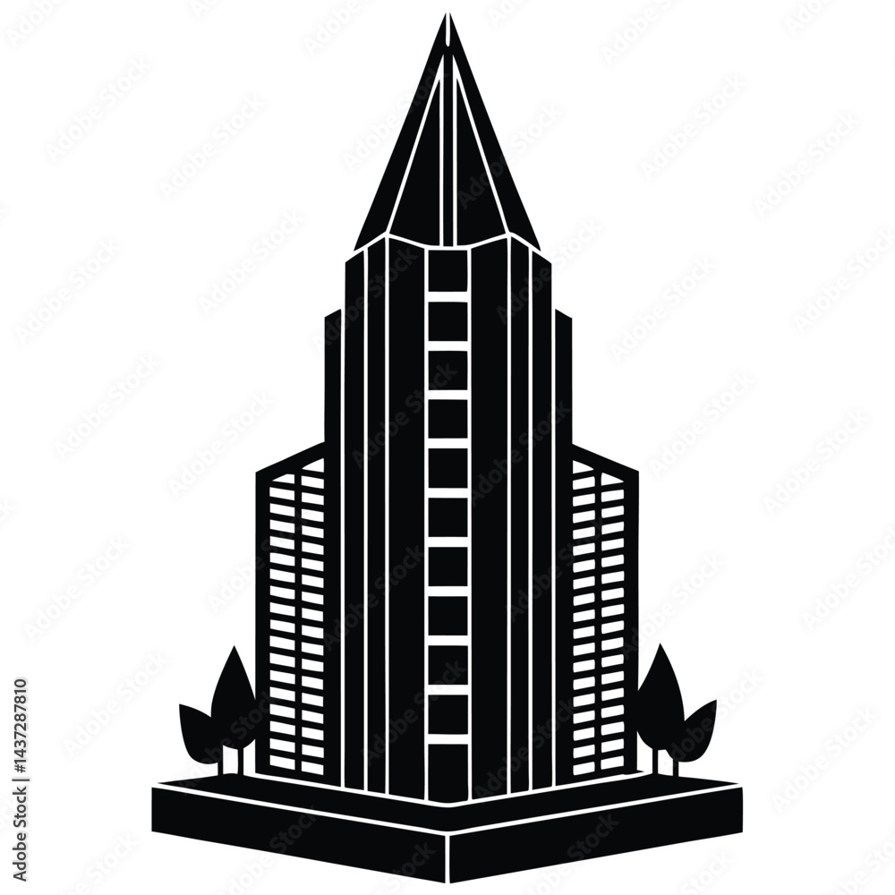 Obraz premium Buildings icons. Bank, Hotel, Courthouse. City, Real estate, Architecture buildings icons. Hospital, town house, museum. Urban architecture, city skyscraper. Classic set. Quality set. Vector