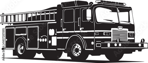 Vintage Fire Truck & Bus Vectors