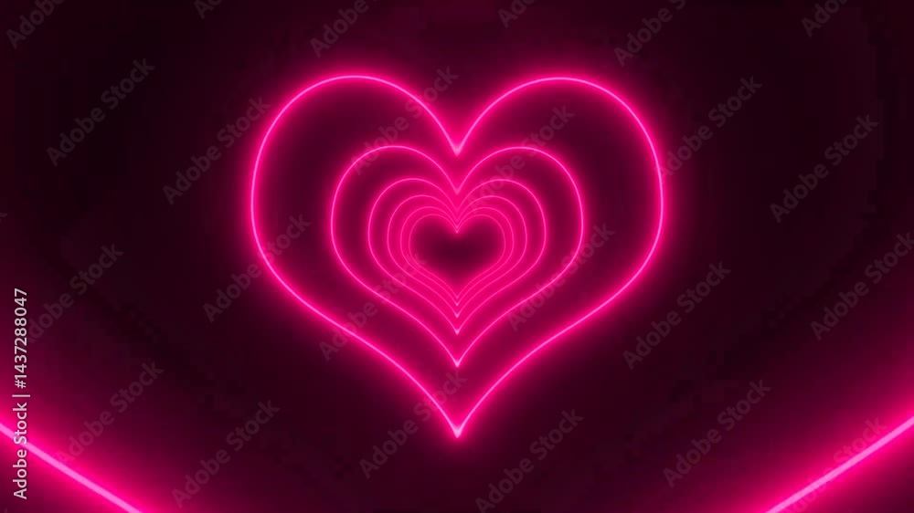 custom made wallpaper toronto digitalNeon Heart background .Love heart VJ, loop neon tunnel ,futuristic heart overlay ,