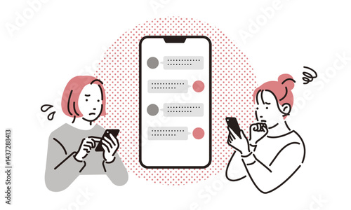 SNSのトラブルを抱える女性