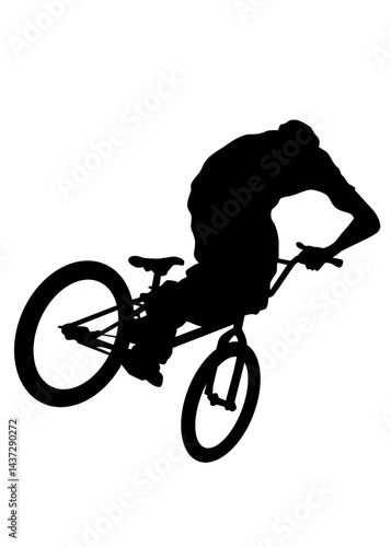 Sport people whit bike on white background