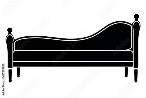 


     Daybed icon silhouette vector illustration.
