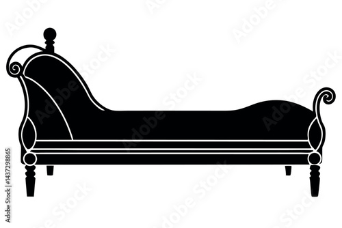 


     Daybed icon silhouette vector illustration.
