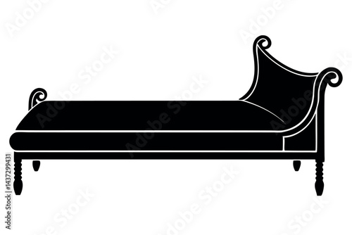 


     Daybed icon silhouette vector illustration.
