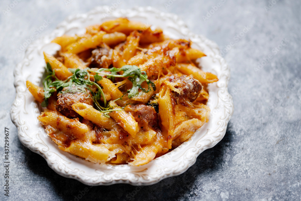 italian meatball macaroni and cheese