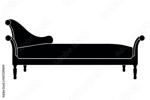 


     Daybed icon silhouette vector illustration.
