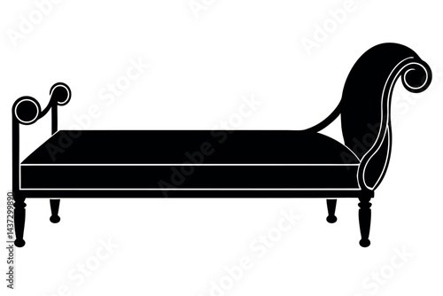


     Daybed icon silhouette vector illustration.
