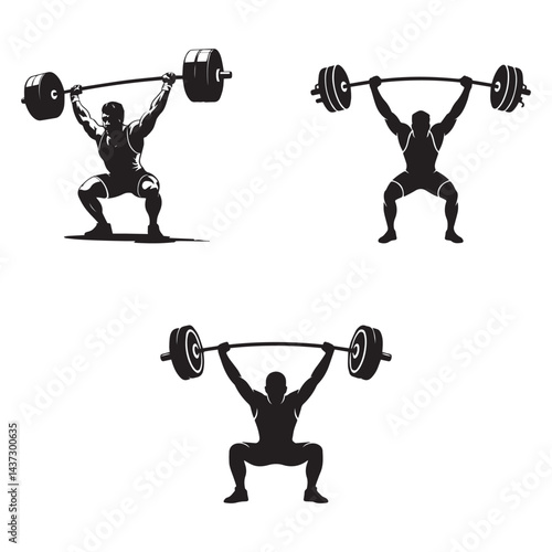 silhouette of a man lifting weights
