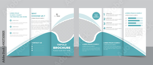 Creative Corporate Modern Business Trifold Brochure Layout Template Design