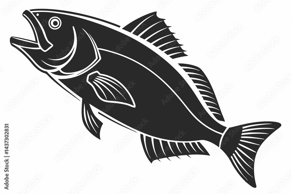 Fototapeta premium vector illustration of a fish